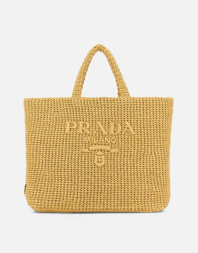 Prada ラフィア クロシェ トートバッグ () IFCHIC.COM