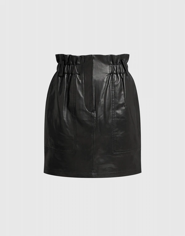IRO Fuzi Lamb Leather Mini Skirt