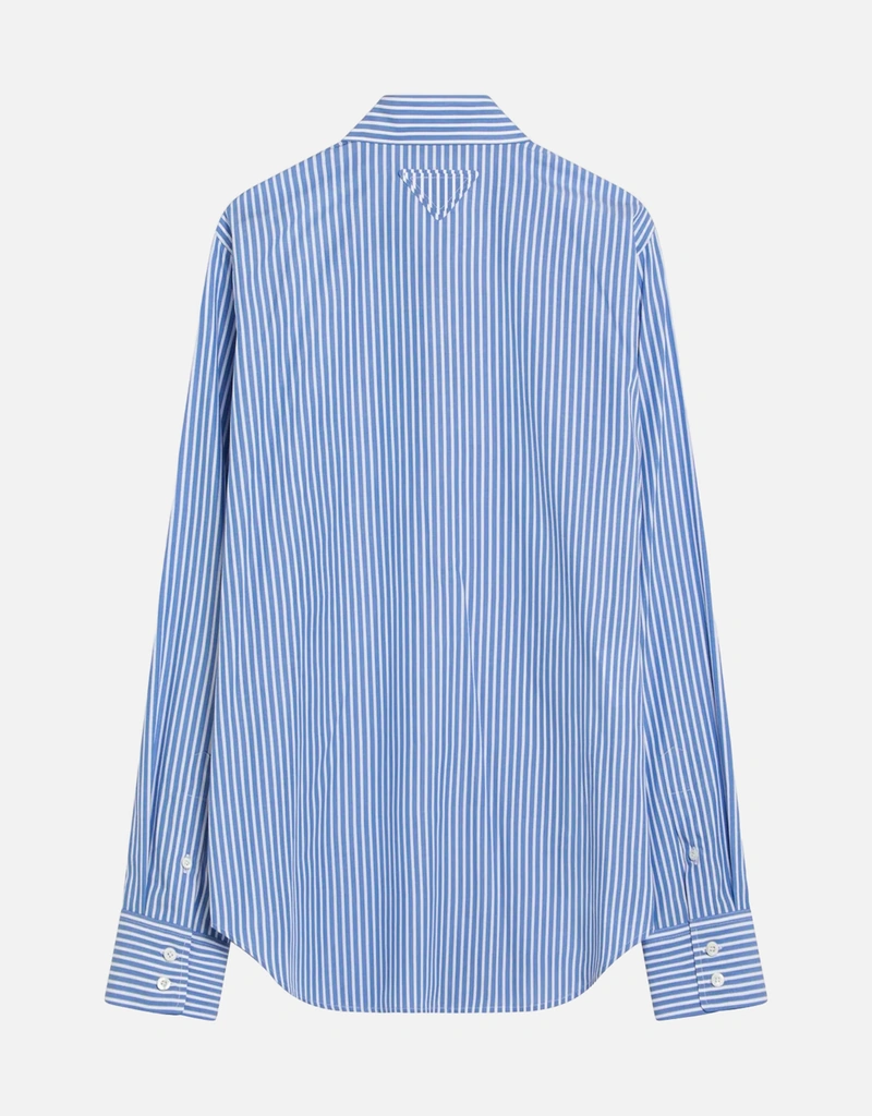 Prada ラインストーンネック装飾コットンポプリンシャツ (トップス