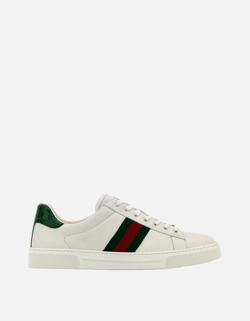 Gucci ホワイトレザーAceスニーカー () IFCHIC.COM