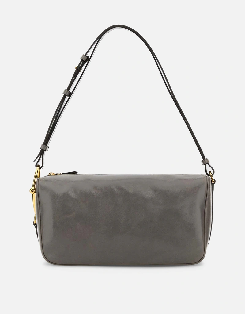 Gucci ミディアムグレー レザーショルダーバッグ () IFCHIC.COM