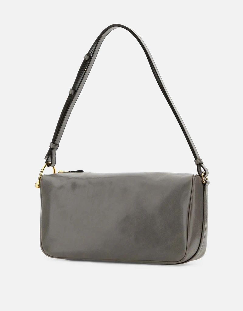 Gucci ミディアムグレー レザーショルダーバッグ () IFCHIC.COM