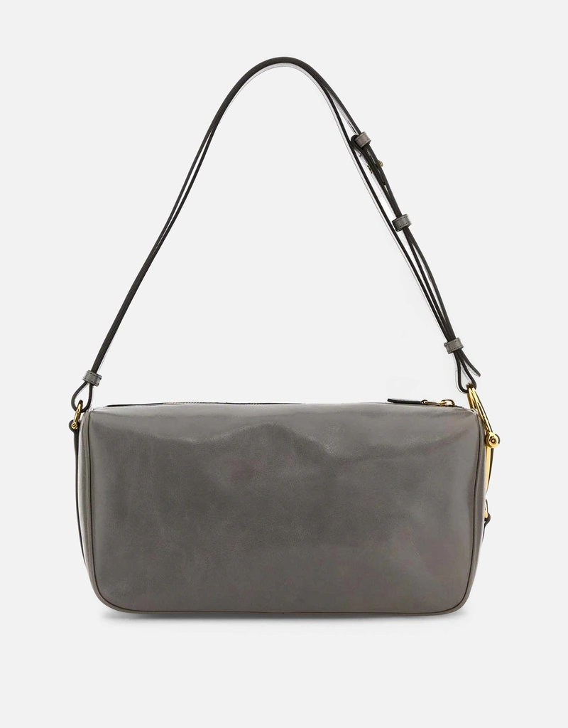GUCCI グレー チュニック XS Gucci ミディアムグレー レザーショルダーバッグ () IFCHIC.COM