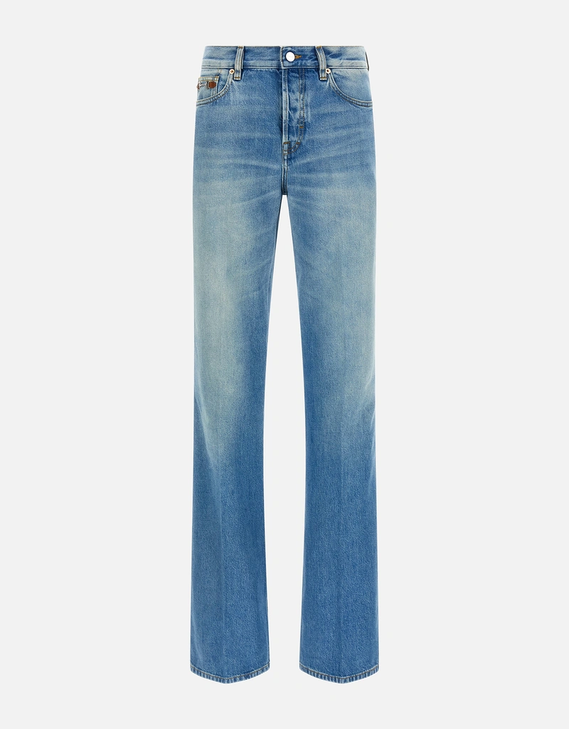 Gucci フレアブリーチコットンデニムパンツ (すべての新品) IFCHIC.COM
