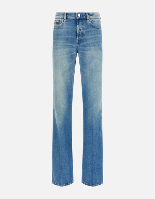 Gucci フレアブリーチコットンデニムパンツ (すべての新品) IFCHIC.COM