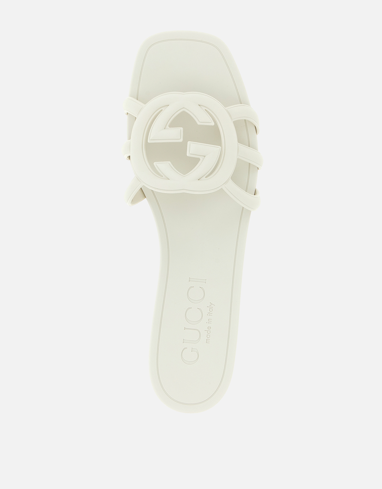 Gucci インターロッキングGラバーフラットスライドサンダル () IFCHIC.COM