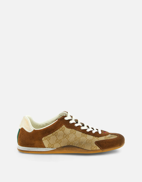 Gucci メンズシフトカーフレザースニーカー () IFCHIC.COM