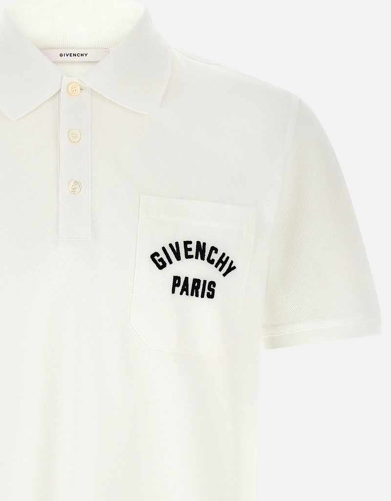 Givenchy メンズポケット刺繍コットンポロシャツ (すべての新品