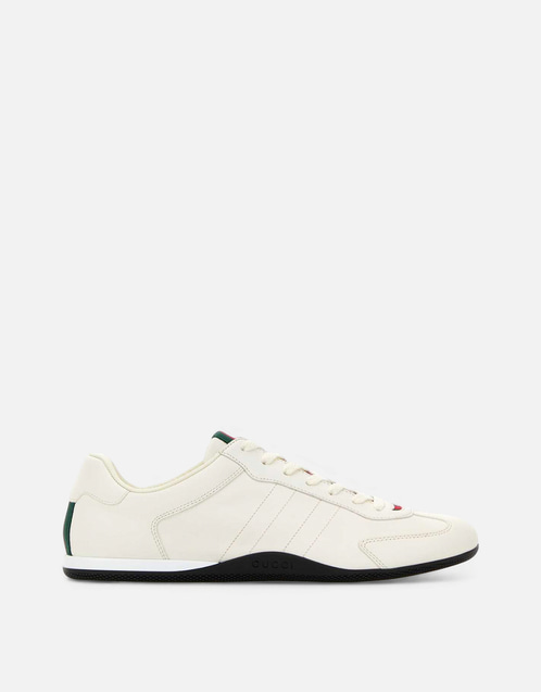 Gucci メンズ ホワイトレザー シフトスニーカー () IFCHIC.COM