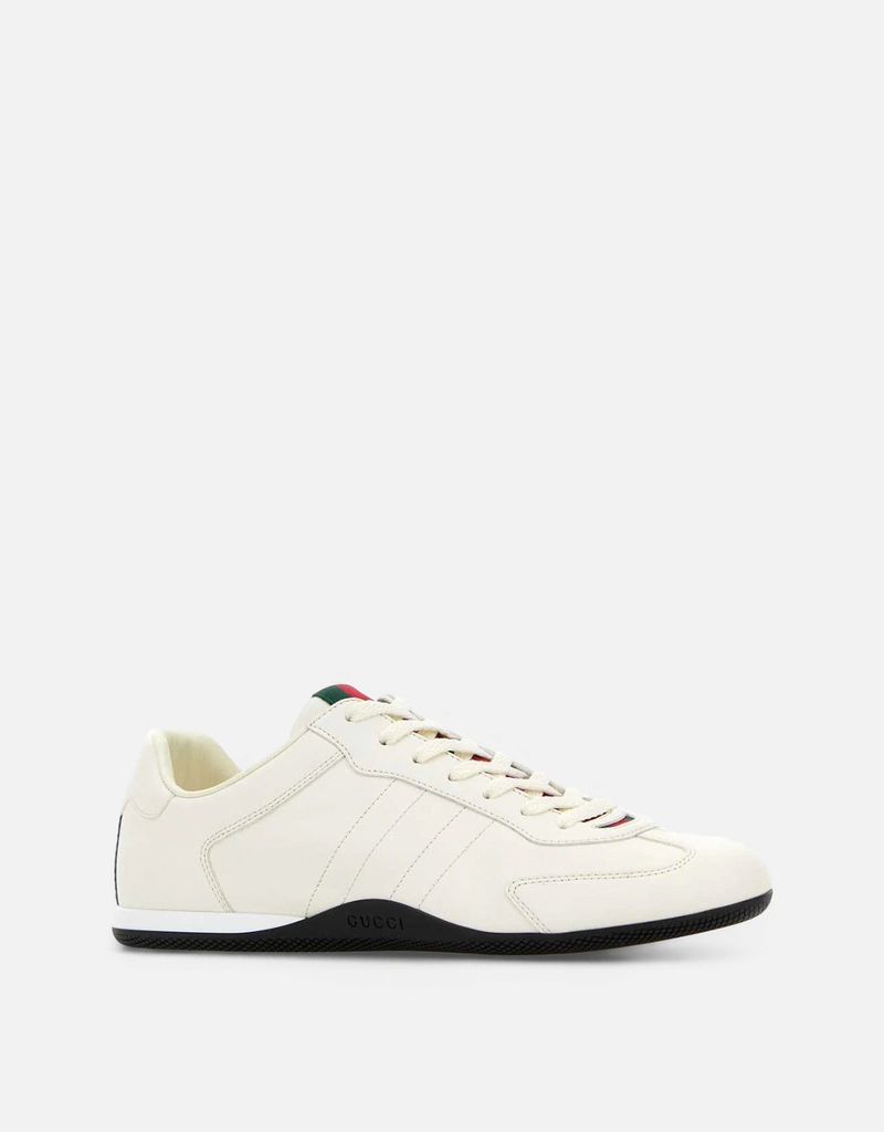 Gucci メンズ ホワイトレザー シフトスニーカー () IFCHIC.COM