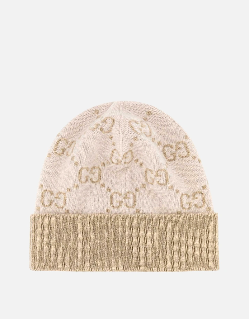 新品タグ付　GUCCI 箱付　ラメ　カシミヤ　ニット帽　M Gucci Cashmere Jacquard Hat () IFCHIC.COM