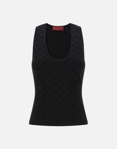 Gucci エラスティックGGジャカードタンクトップ (すべての新品) IFCHIC.COM