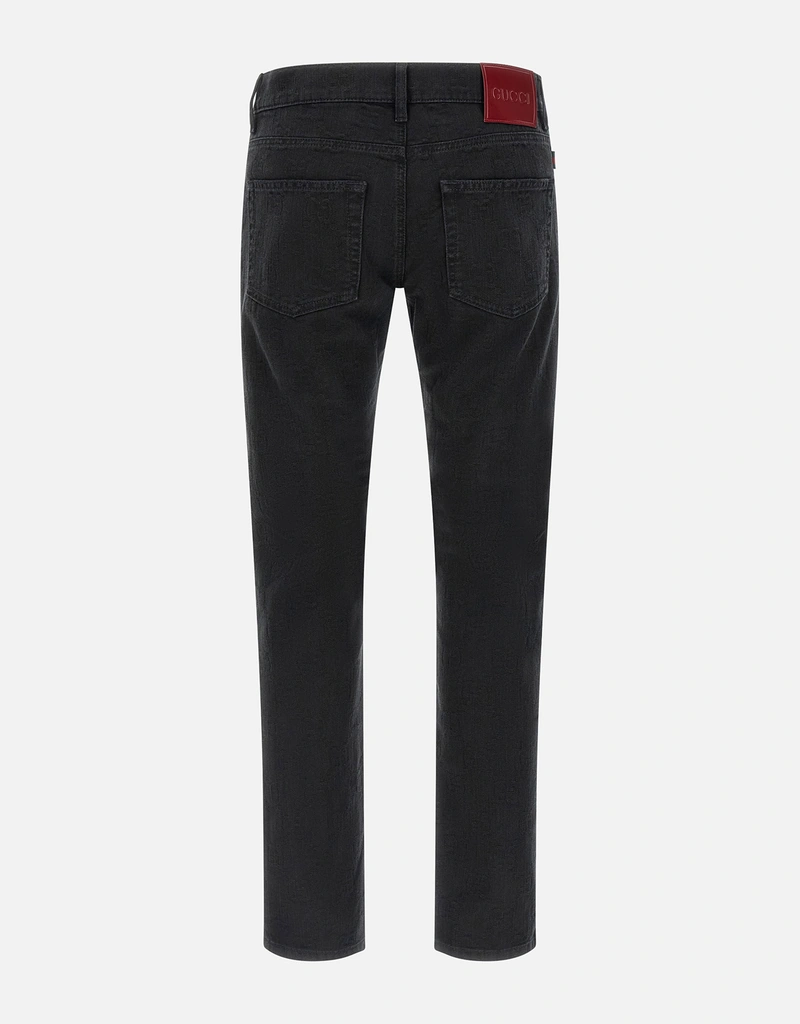 Gucci メンズGGジャカードデニムテーパードパンツ (すべての新品