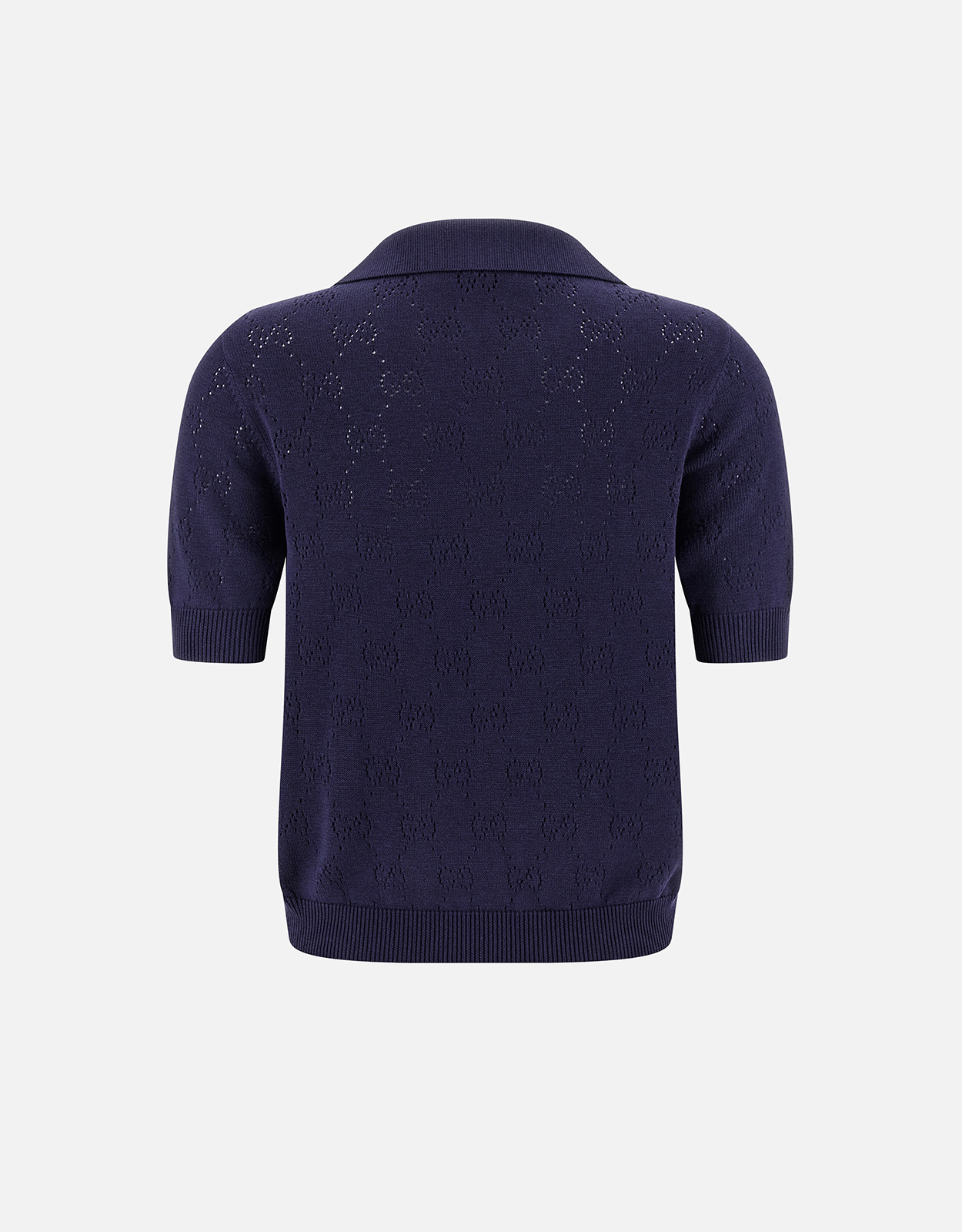 Gucci オープンワークGGシルクコットン混紡ポロシャツ (すべての新品