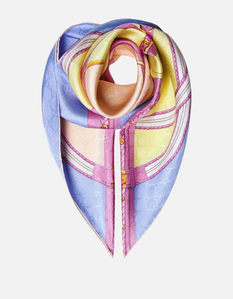Gucci プリントシルクジャカードスカーフ (スカーフ) IFCHIC.COM