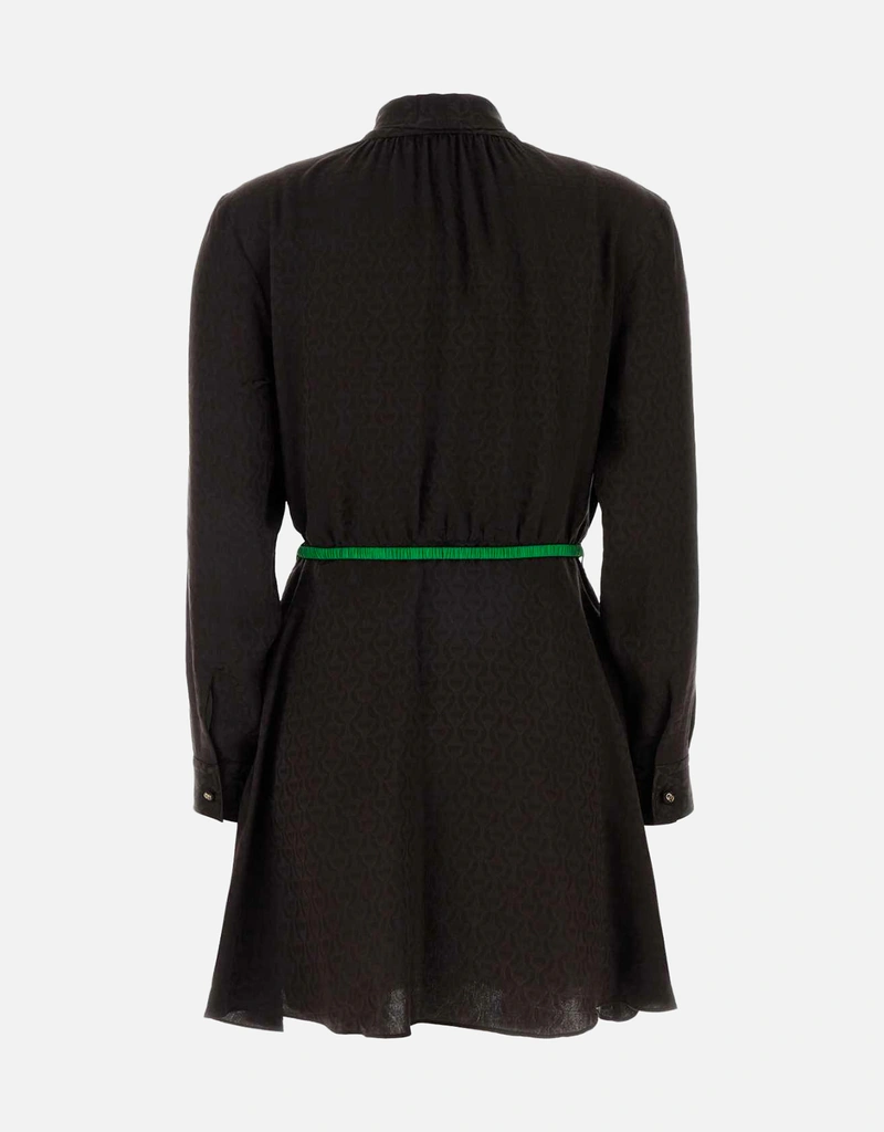 is eliza's dress blue or green Gucci Poppy Field Fil Coupé Silk Cape Dress main image 1