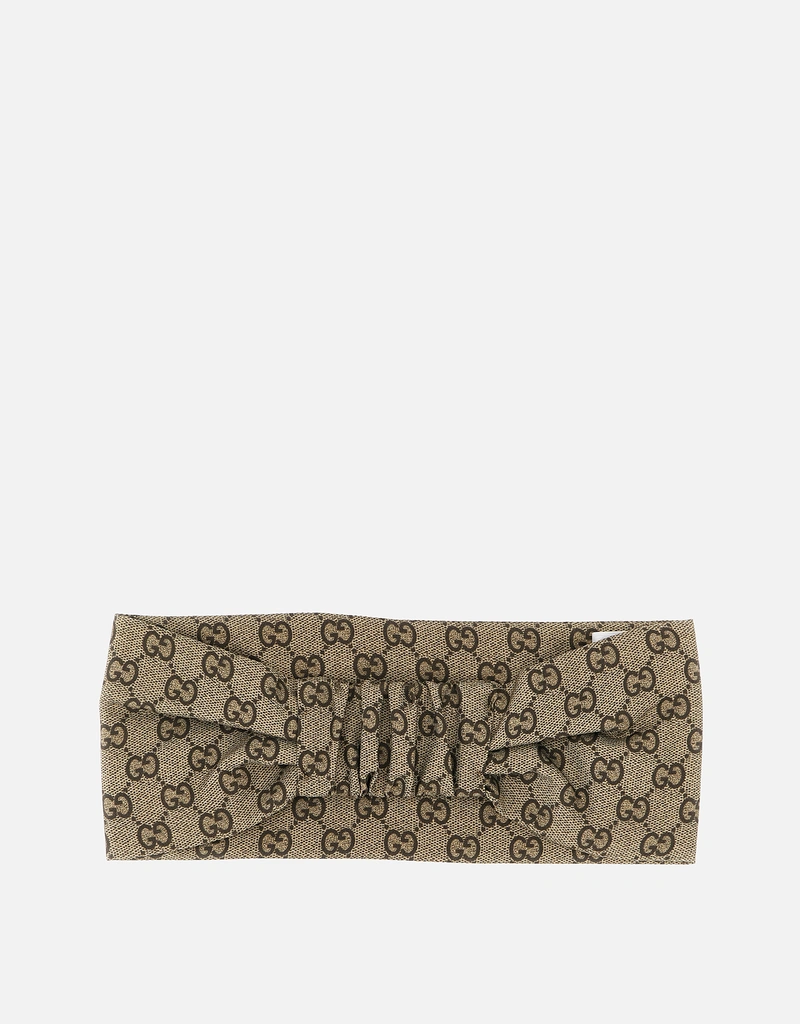 GUCCI GG柄 ヘアバンド シルク　花　小鳥 Gucci プリントシルクツイルヘッドバンド () IFCHIC.COM