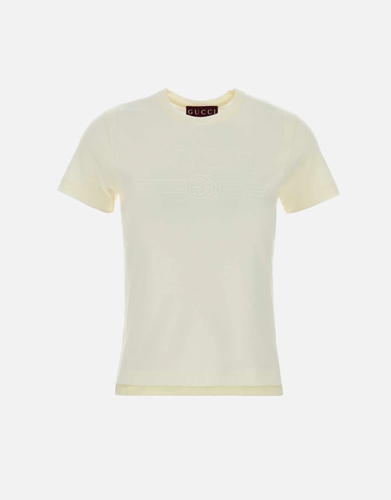【本物保証】 グッチ GUCCI インターロッキングG ロゴ Yシャツ 619474 40 レディース 服 カッターシャツ コットン100% 白 ホワイト GUCCI（グッチ） インターロッキングG ロゴ Yシャツ 619474 40