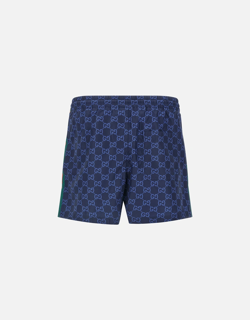 Gucci メンズ プリントポプリンテック水着ショーツ (すべての新品