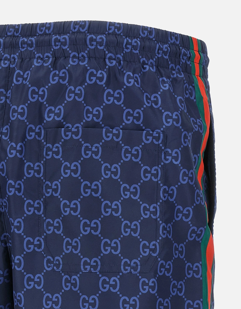 Gucci メンズ プリントポプリンテック水着ショーツ (すべての新品