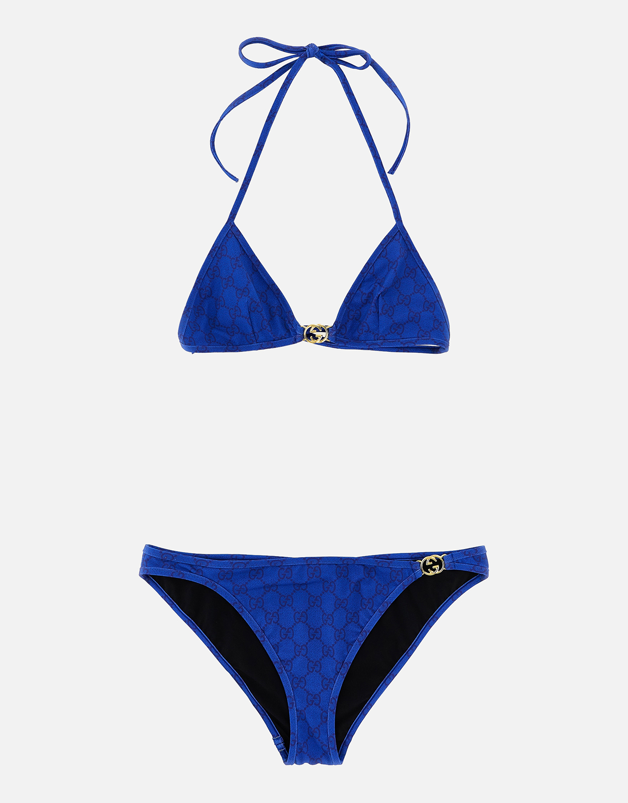 GUCCI ブルー総柄ビキニ 水着 M Gucci ストレッチGGジャージービキニ (すべての新品) IFCHIC.COM