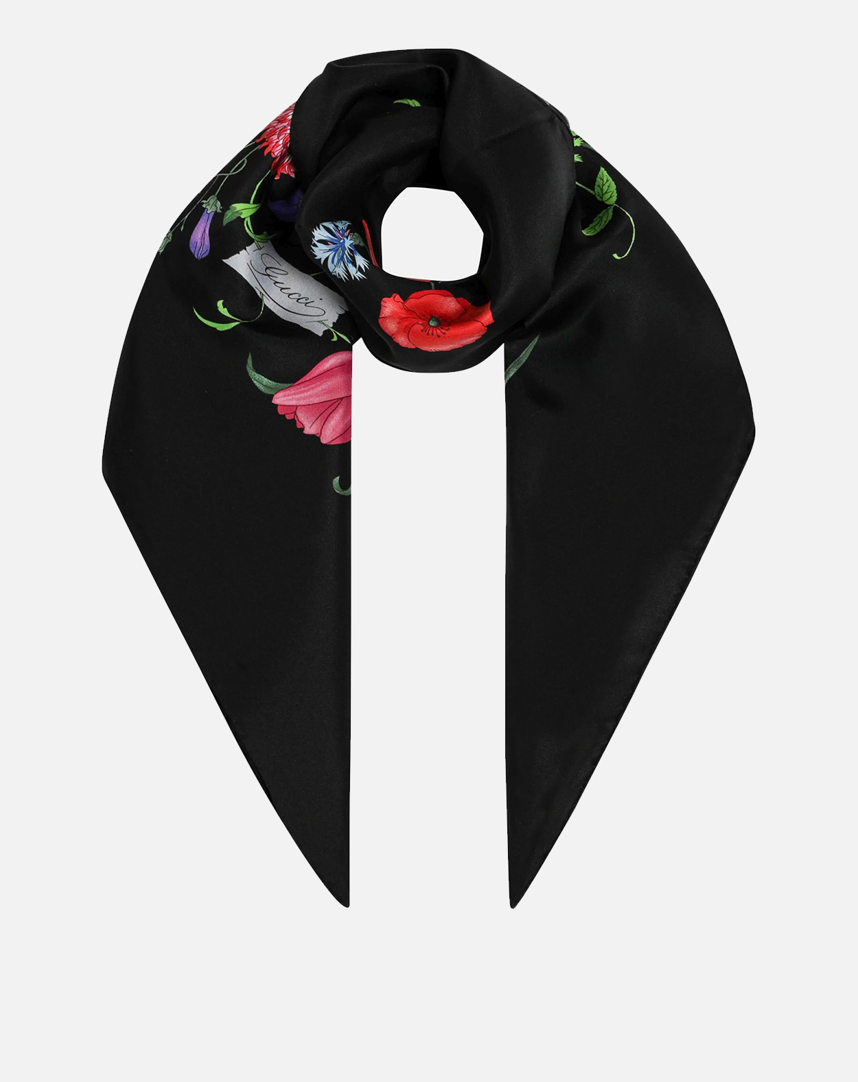 Gucci プリントFloraシルクツイルスカーフ (スカーフ) IFCHIC.COM