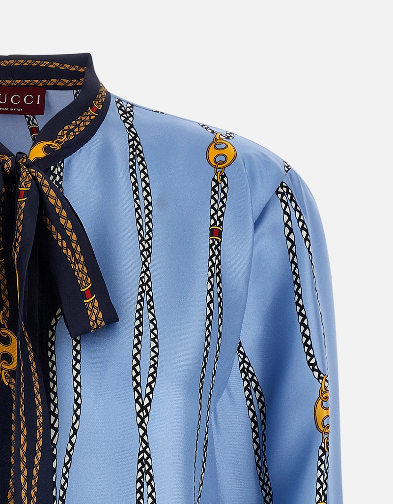 Gucci プリント シルクツイル シャツ (すべての新品) IFCHIC.COM