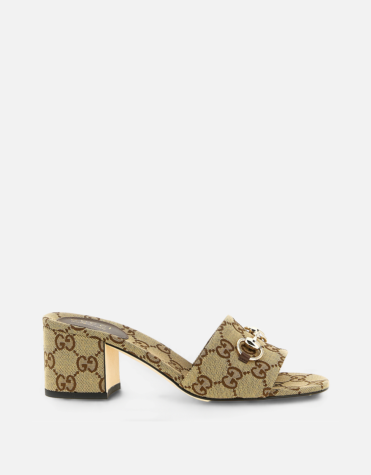 【GUCCI】ヒール　サンダル　GCキャンバス　ミュール Gucci GGキャンバスミッドヒールサンダル () IFCHIC.COM