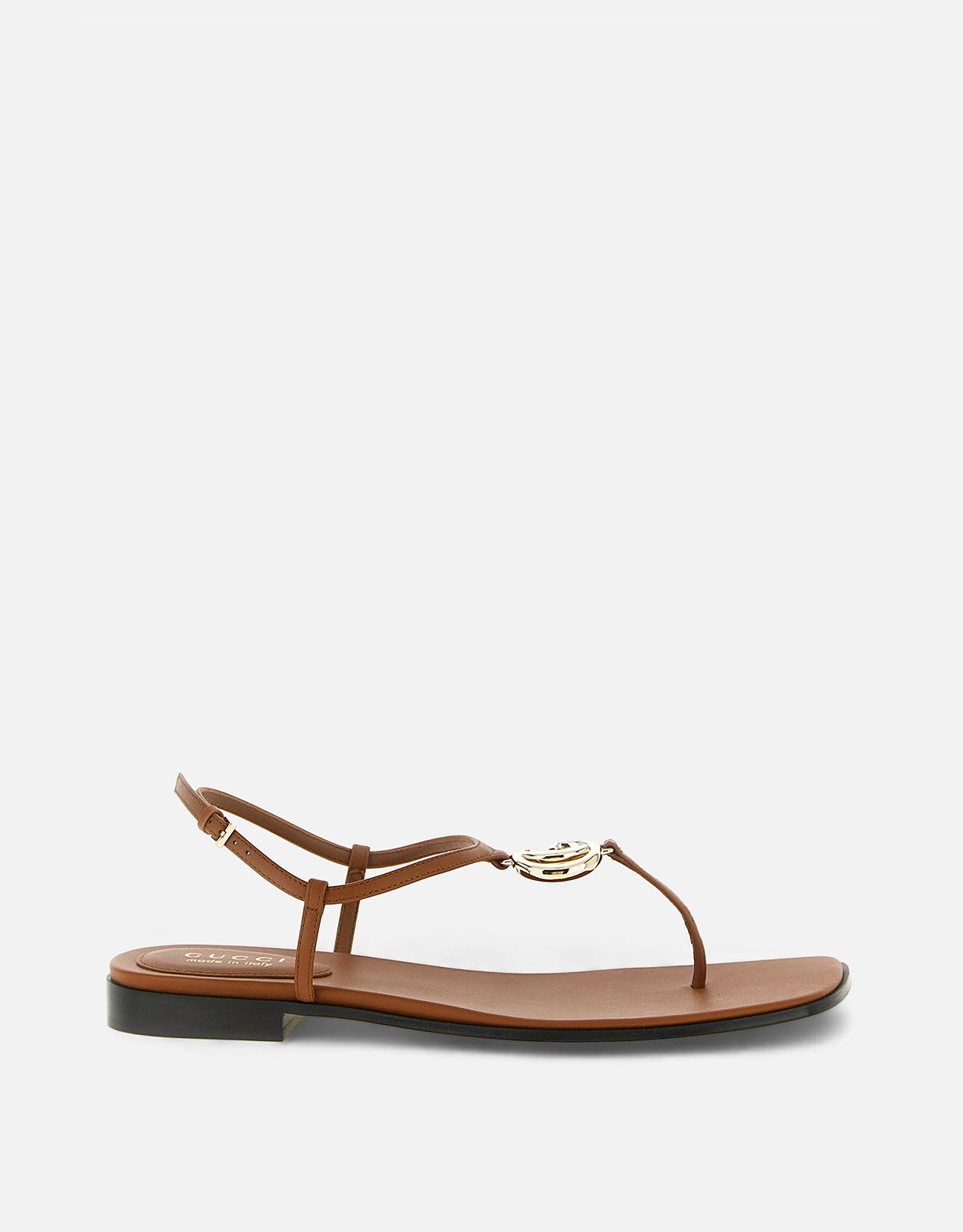 Gucci Lifford スムース レザー T ストラップ サンダル () IFCHIC.COM