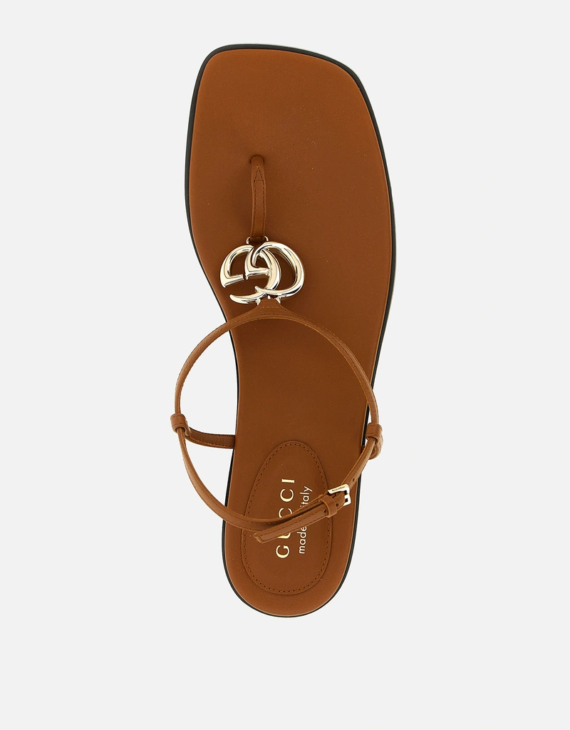 Gucci Lifford スムース レザー T ストラップ サンダル () IFCHIC.COM