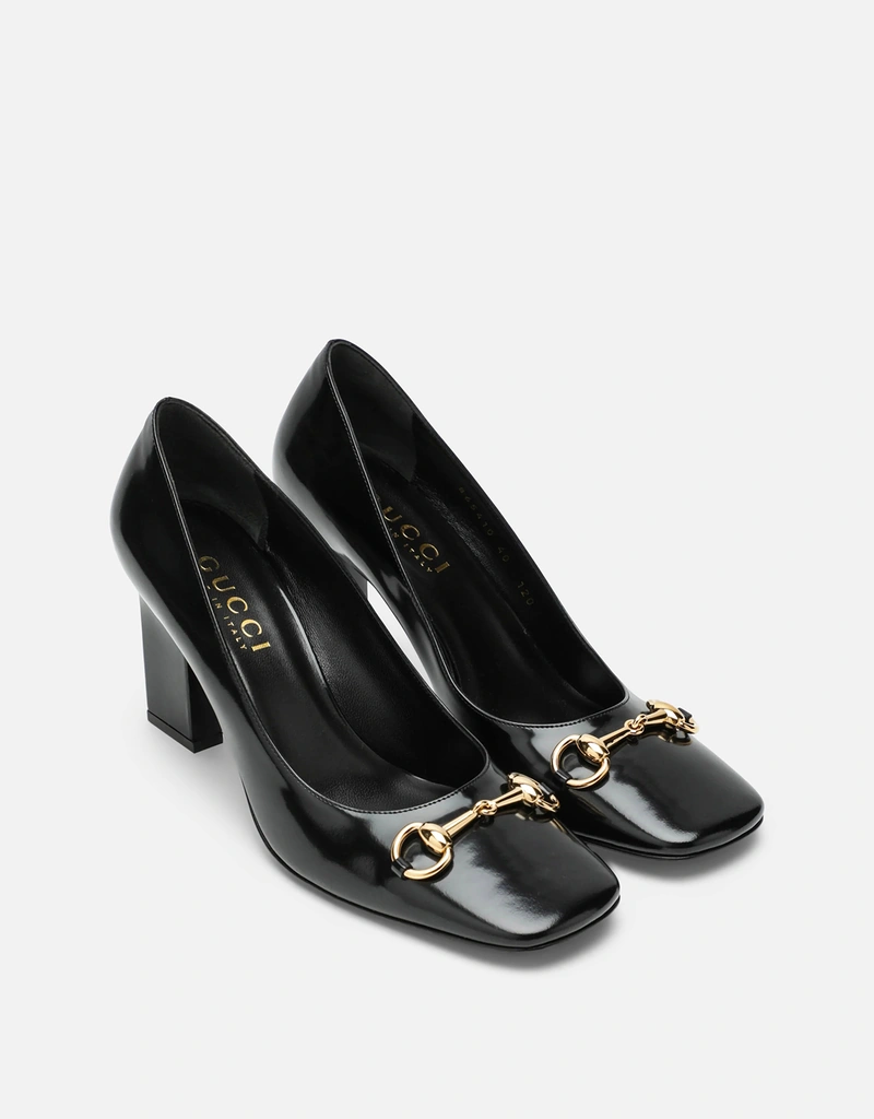 Gucci Signora レザー スクエアトゥ パンプス (すべての新品) IFCHIC.COM