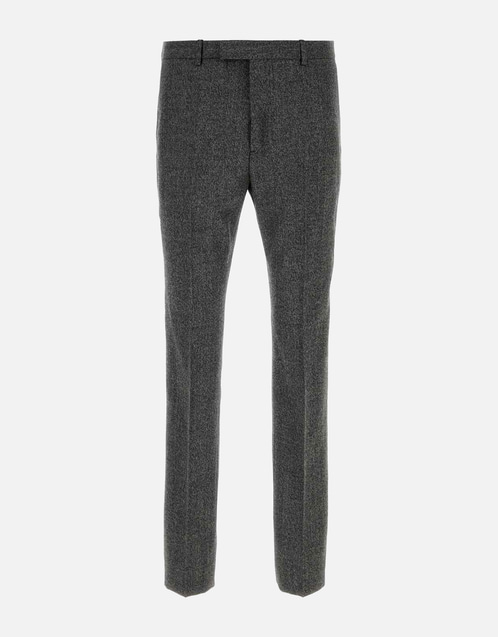 Gucci メンズ ウール ムリネ スリムフィット ストレートレッグ パンツ