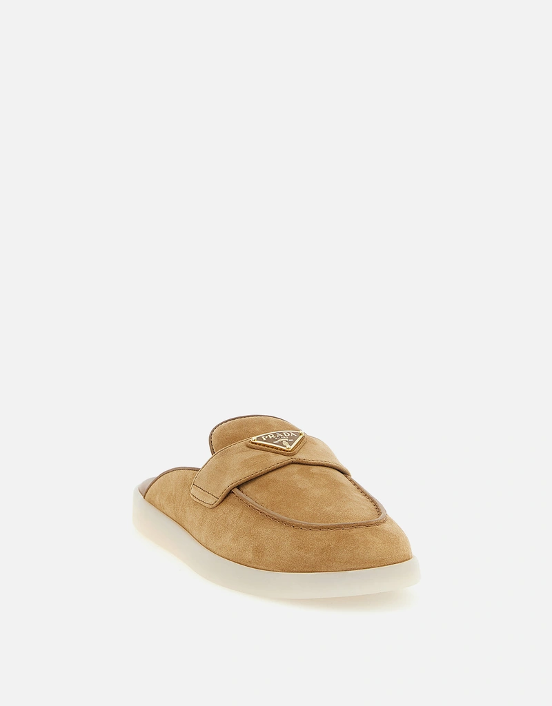 PRADA スエード ハンドバッグ ベージュ Prada スエードカーフレザーサボ () IFCHIC.COM