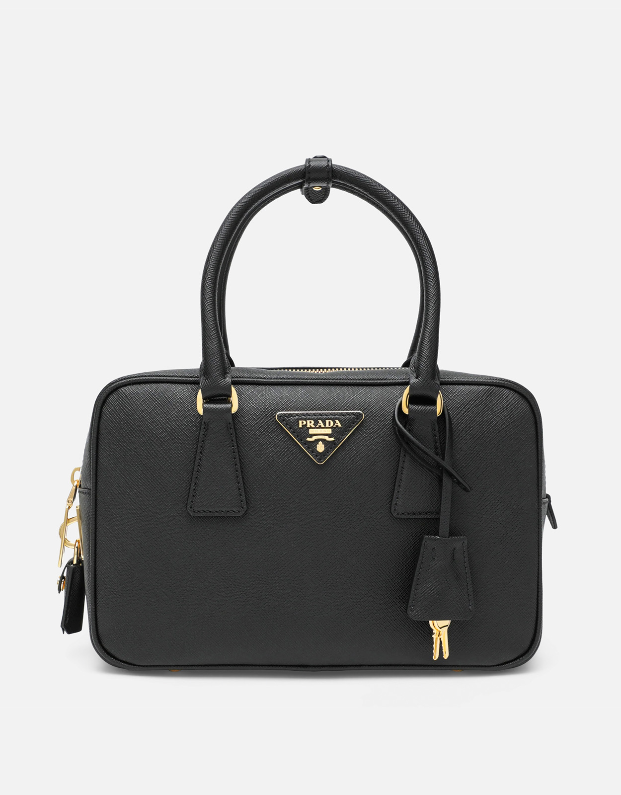 Prada サフィアーノレザー トップハンドルバッグ (トップス) IFCHIC.COM