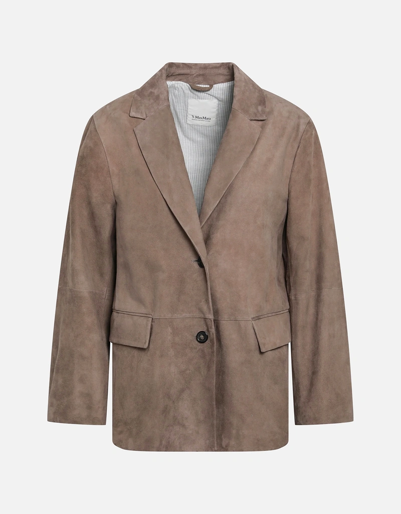 値下げしました❗️マックスマーラ　スウェードジャケット S Max Mara ヘーゼルナッツ スエード ジャケット (すべての新品