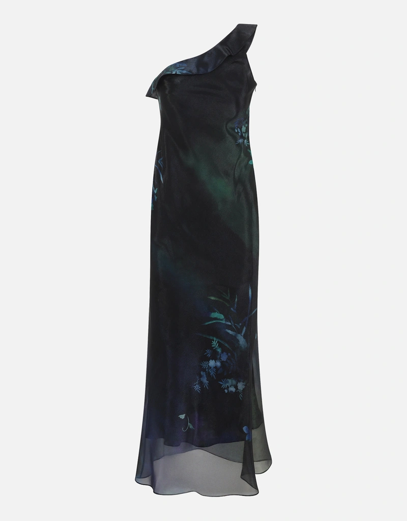 elegant black long sleeve dress Zenith | Black Lace Long-Sleeve Maxi Dress