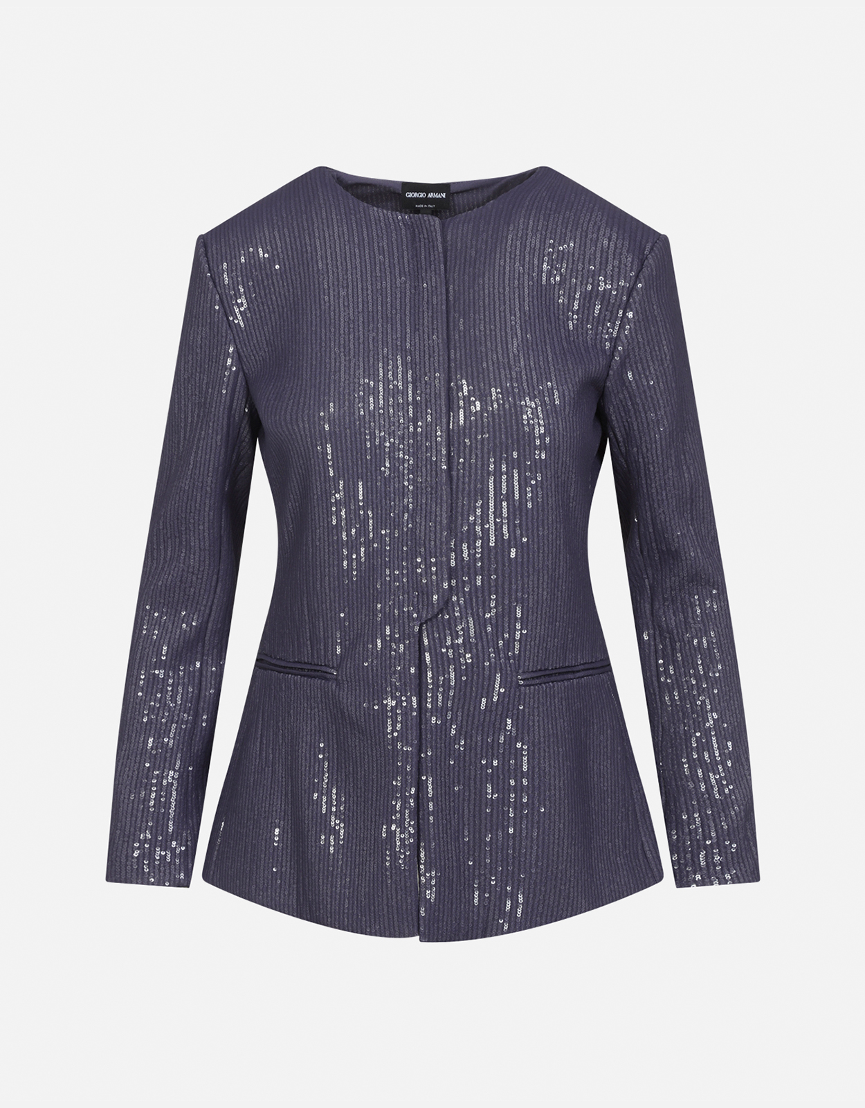 Giorgio Armani ジャージー シングルブレスト スパンコール ジャケット