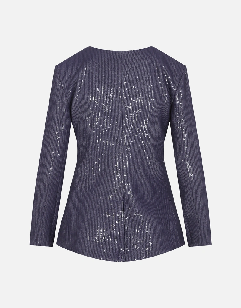 Giorgio Armani ジャージー シングルブレスト スパンコール ジャケット