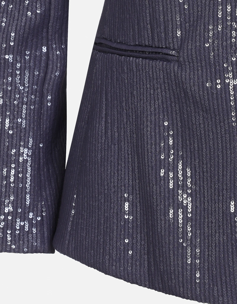Giorgio Armani ジャージー シングルブレスト スパンコール ジャケット