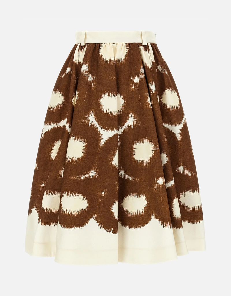 Prada プリントキャンバスミディスカート (すべての新品) IFCHIC.COM