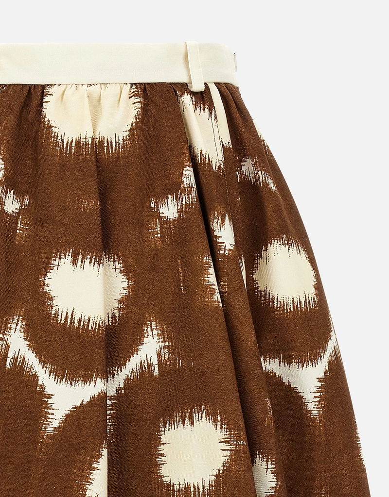 Prada プリントキャンバスミディスカート (すべての新品) IFCHIC.COM
