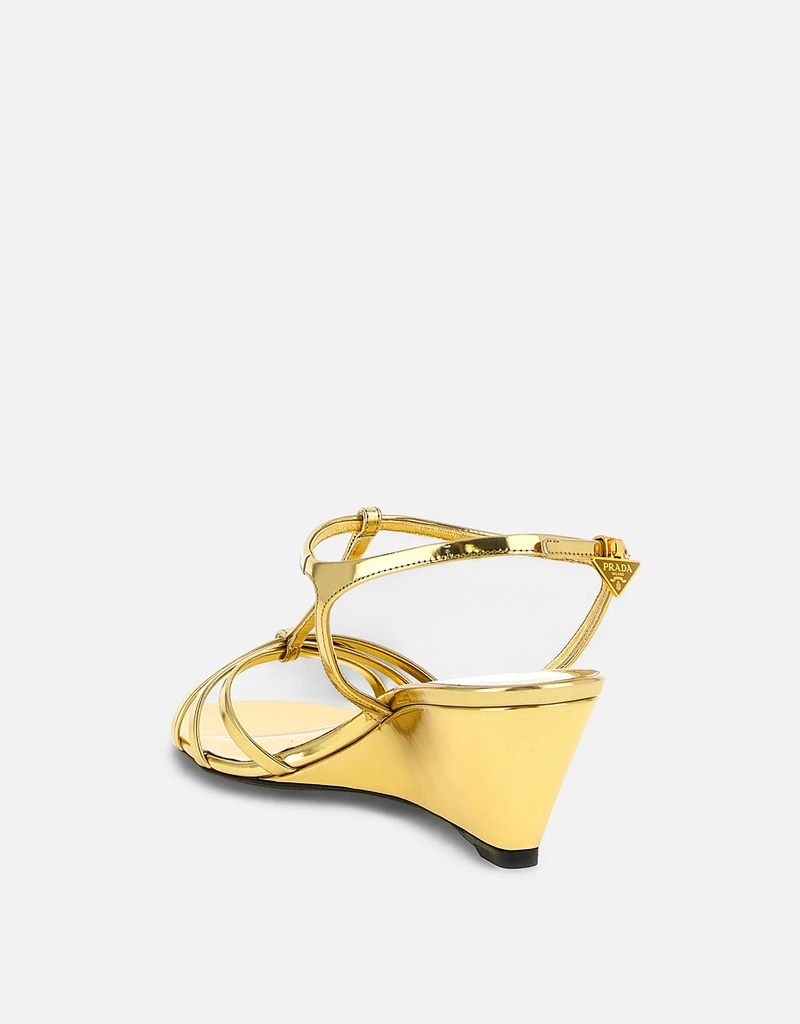 Prada ラミネートレザーサンダル () IFCHIC.COM