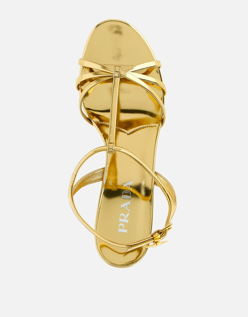 Prada ラミネートレザーサンダル () IFCHIC.COM