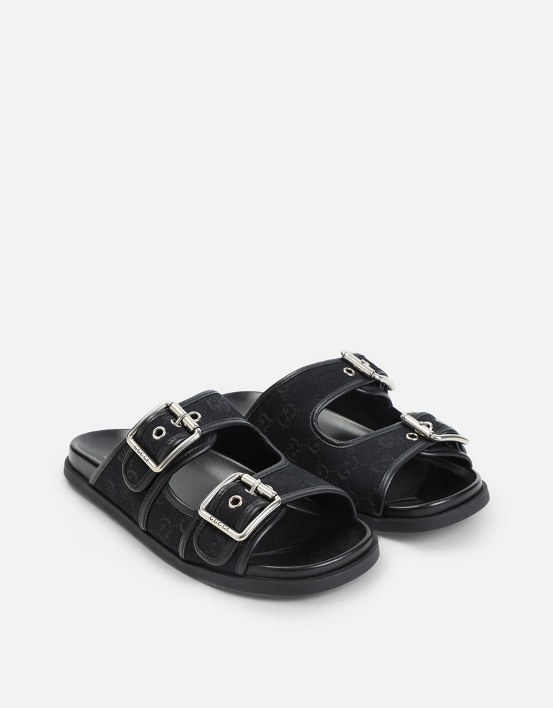 Gucci メンズスライドサンダル バックルディテール (すべての新品