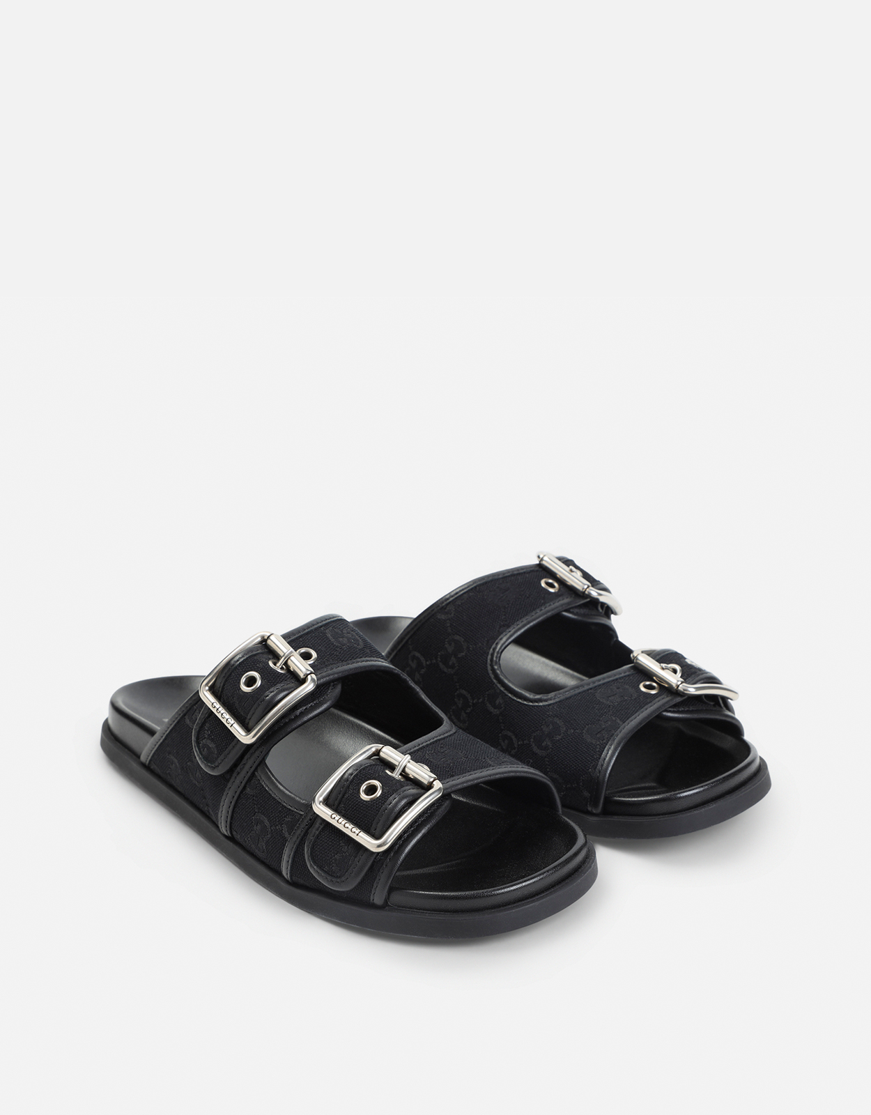 Gucci メンズスライドサンダル バックルディテール (すべての新品