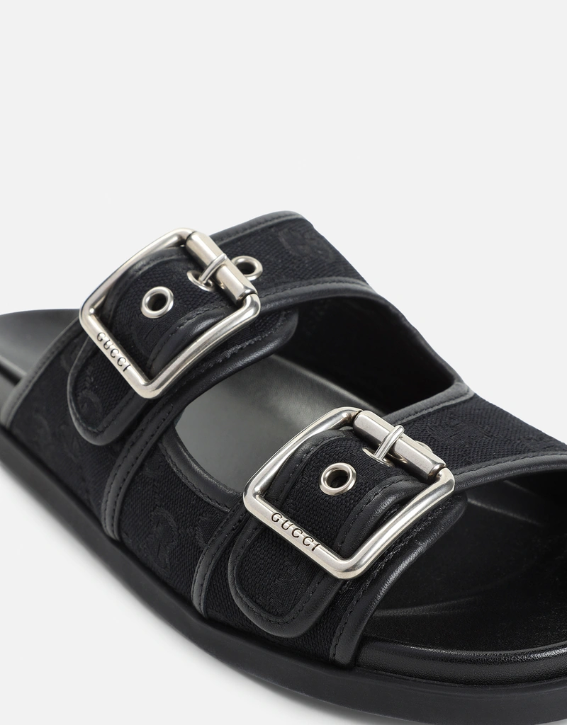 Gucci メンズスライドサンダル バックルディテール (すべての新品