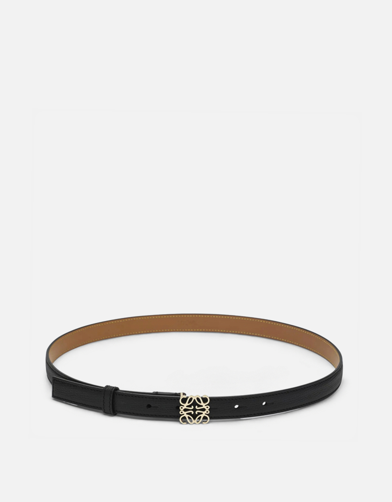 LOEWE Loewe Anagram Pebble Grain Calf Leather Belt - Size (CM) 70　ロエベ アナグラム ペブル グレイン カーフ レザー ベルト - サイズ (CM) 70