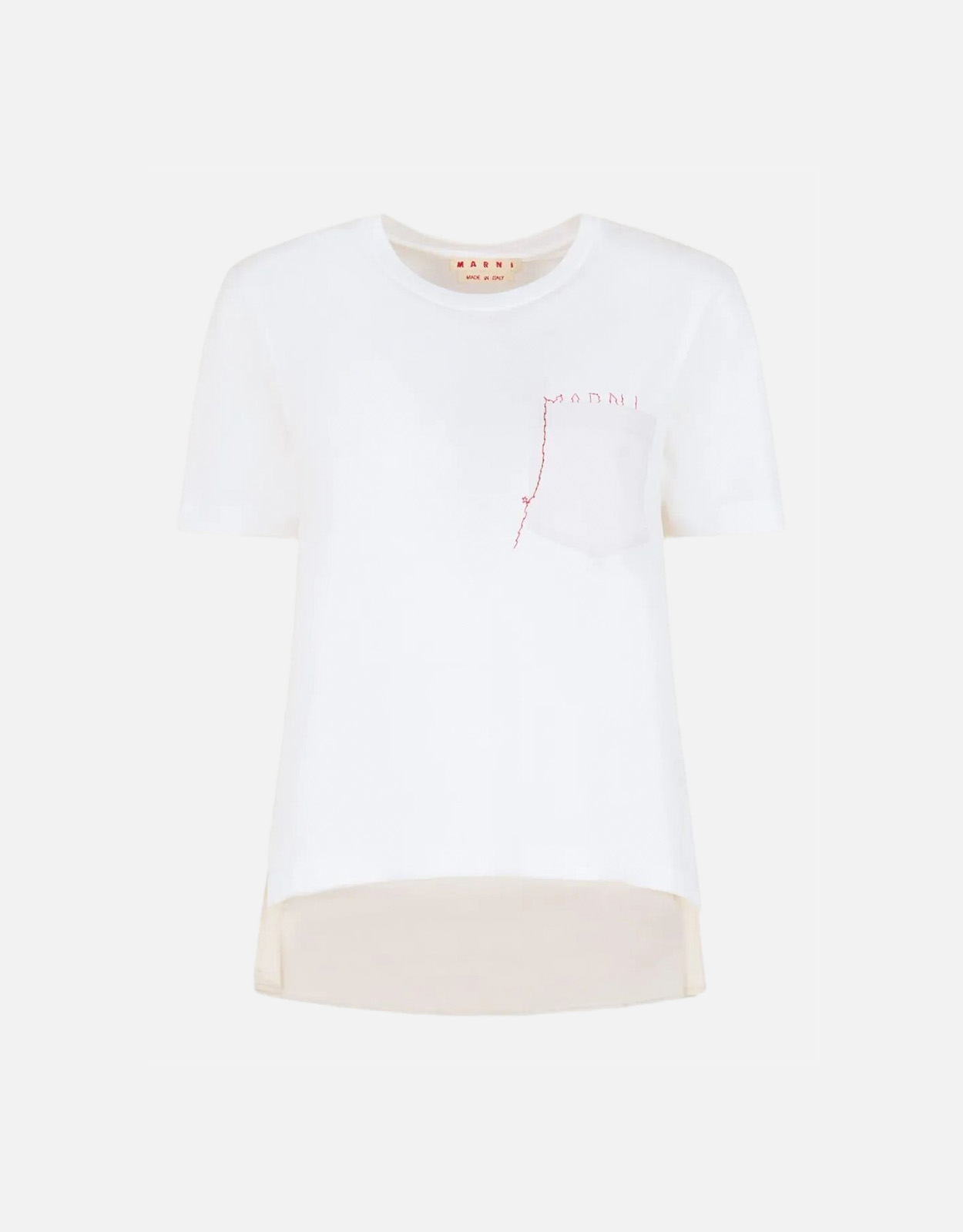 Marni White Cotton Crew Neck T-Shirt - IT 40　マルニ ホワイト コットン クルーネック T シャツ - IT 40 Marni