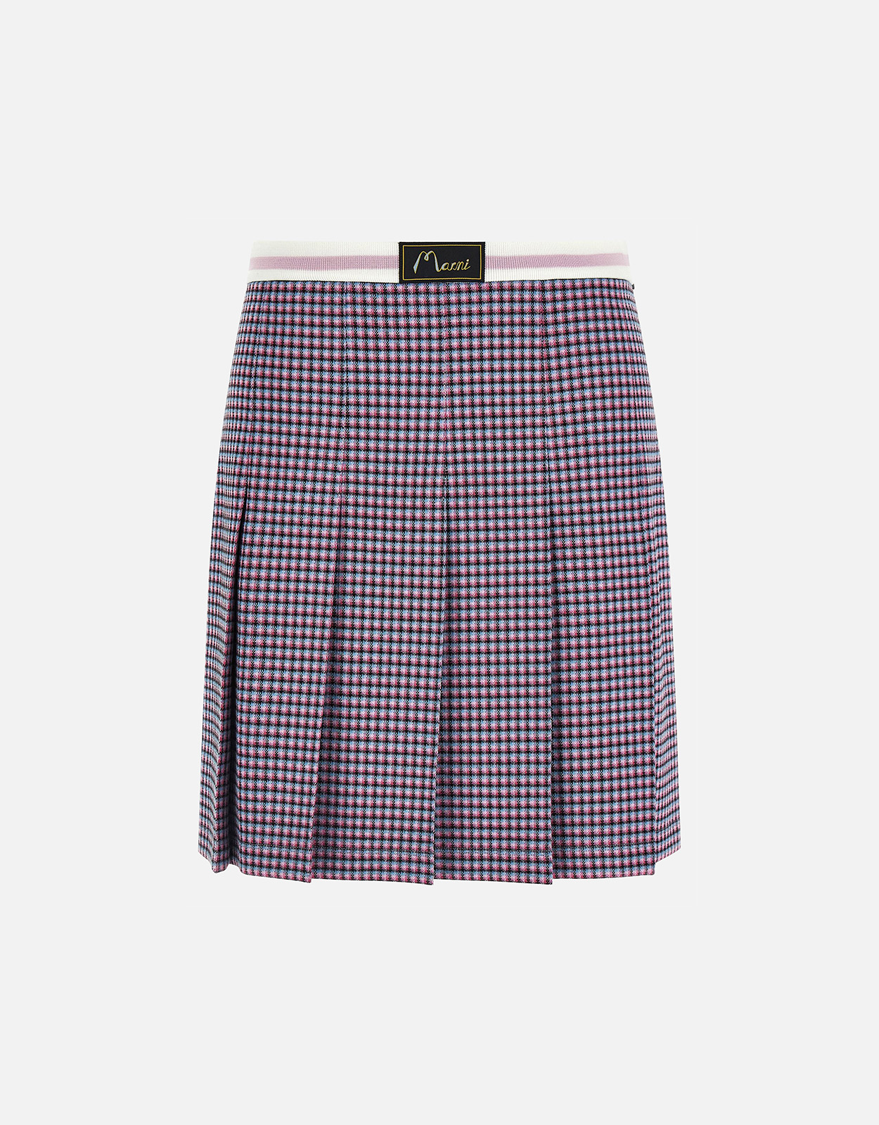 Marni 千鳥格子柄ビスコース混プリーツミニスカート (すべての新品 Marni 千鳥格子柄ビスコース混プリーツミニスカート (すべての新品