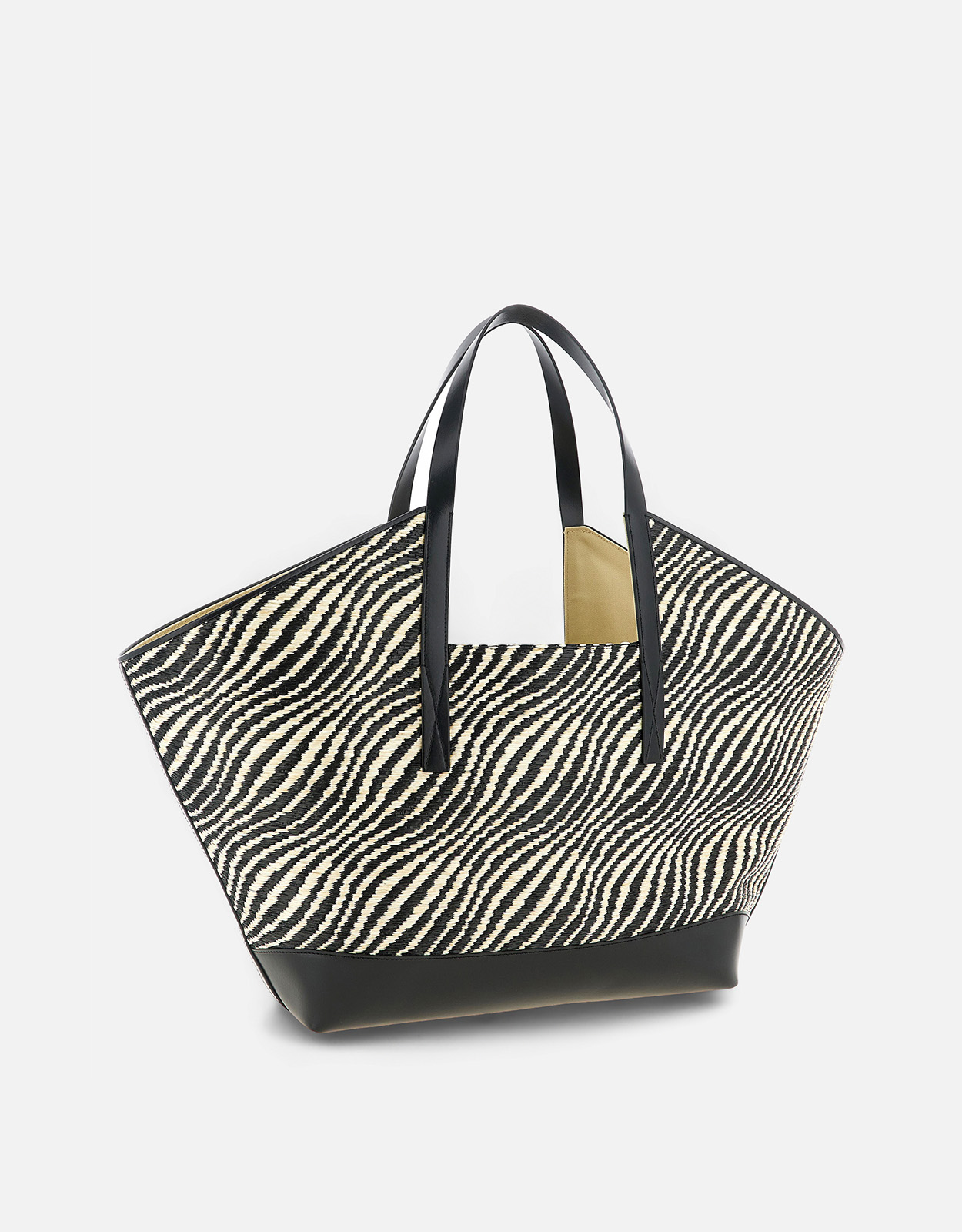 Marni ブラックラフィア風Wavesトートバッグ () IFCHIC.COM